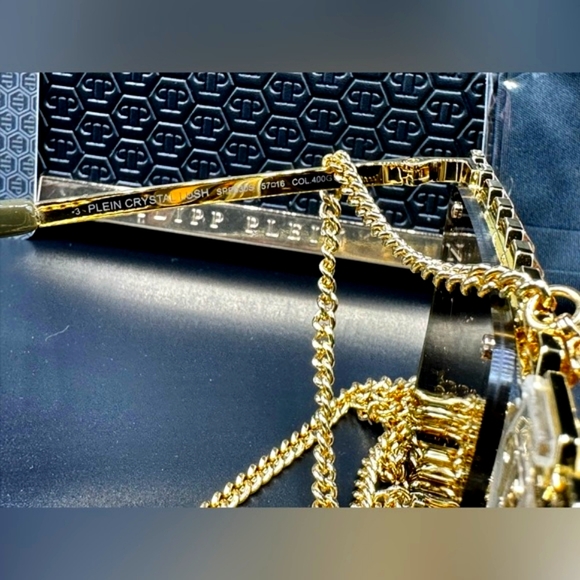 👑PHILIPP PLEIN Sunglasses Plein Crystal Lush SPP030S Col.400G Auth… - Picture 14 of 15